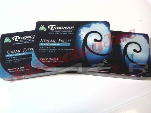 Treefrog Xtreme Fresh Black Squash x10pcs Natural Japanese Air Freshener for Auto/Home/Office