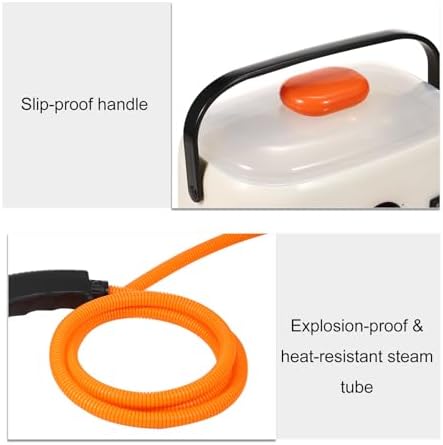 Steam Cleaner Portable Handheld Steam Cleaner 4.5Bar High Pressure Temperature Steam Cleaning Machine with 3 Brush (Black White)
