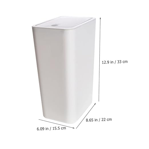 ABOOFAN Square Trash Can with Lid Large 10 Gallon Pressed Plastic Waste Basket for Kitchen Office and Living Room Sturdy Easy to Clean Design for Household Recycling