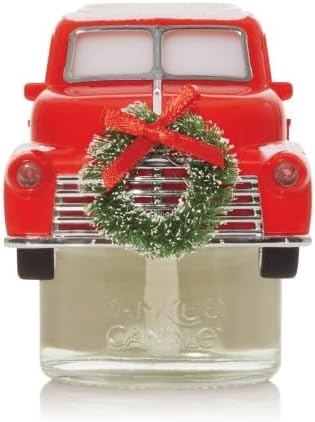 Yankee Candle Christmas Cabin Variety Pack - Scent Plug Diffuser Holiday Truck with Light Sensor Scent Plug Refill Red Apple Wreath and Balsam &amp Cedar Variety Pack