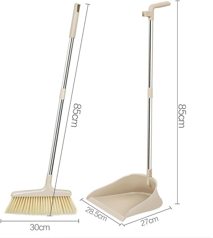 Lightweight Household Broom Dustpan Set Section Pole Plastic Sweep