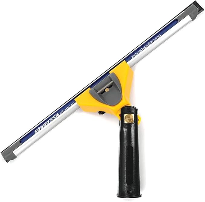 Sorbo 16 Inch Professional Window Squeegee with Solid Black Fast Release Handle
