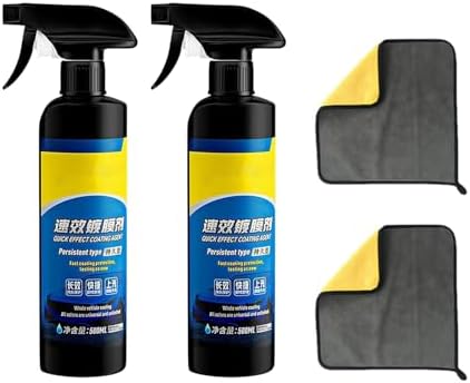 VIED Emulsion Glass Clean Remover Car Coating Spray Oil Film Emulsion Glass Cleaner Quick Effect Coating Agent (2 pcs Style B)