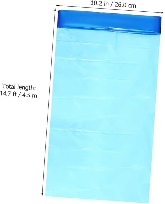 Disposable Diaper Pail Bags 5 Rolls Blue Pe Thickened Trash Bags Odor-resistant for Nursery Home Garbage and Diaper Storage 260mm X 7m