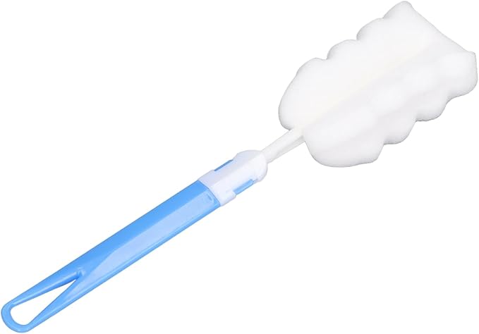 50pcs Bottle Sponge Brush with Long Handle Cup Cleaning Sponge Brush for Baby Bottles Detachable BPA Free Soft Sponge Head for Glass Plastic Stainless Steel Cups