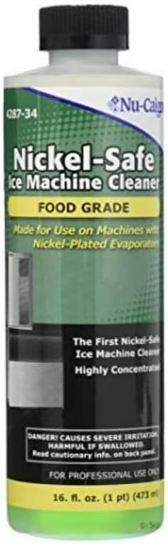 Nu Calgon Nickel Safe Ice Machine Cleaner 4287-34 2-Pack | Rapid Scale Remover for Ice Makers Food-Area Safe Cleaner for Cubers Flakers Drum &amp Tube Machines