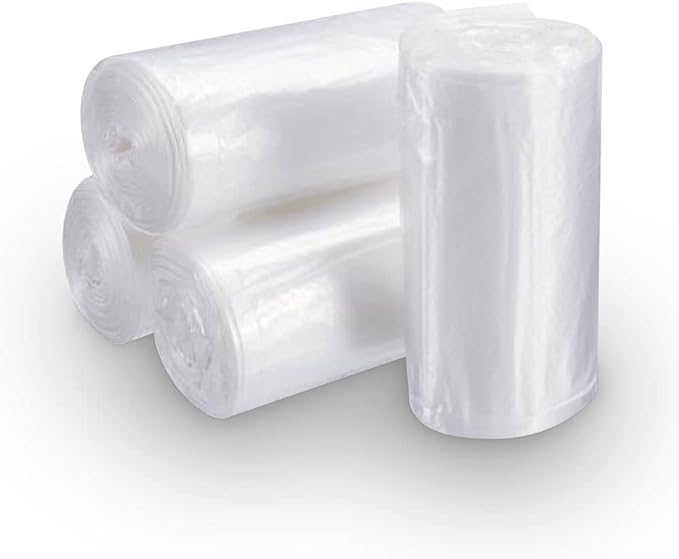 SEDLAV Tall Clear Trash Bags 10 Gallon Capacity 125 Count per Pack Transparent Garbage Bag. Waste Bags Ideal for: Office Recycling Storage Outdoor. 23 In x 2 Ft 1 In (Plastic 4 Pack (500 Ct))