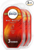 3 Pack Febreeze Wax Melts Ember Mandarin Amber Lava Scent 6 Melts Each