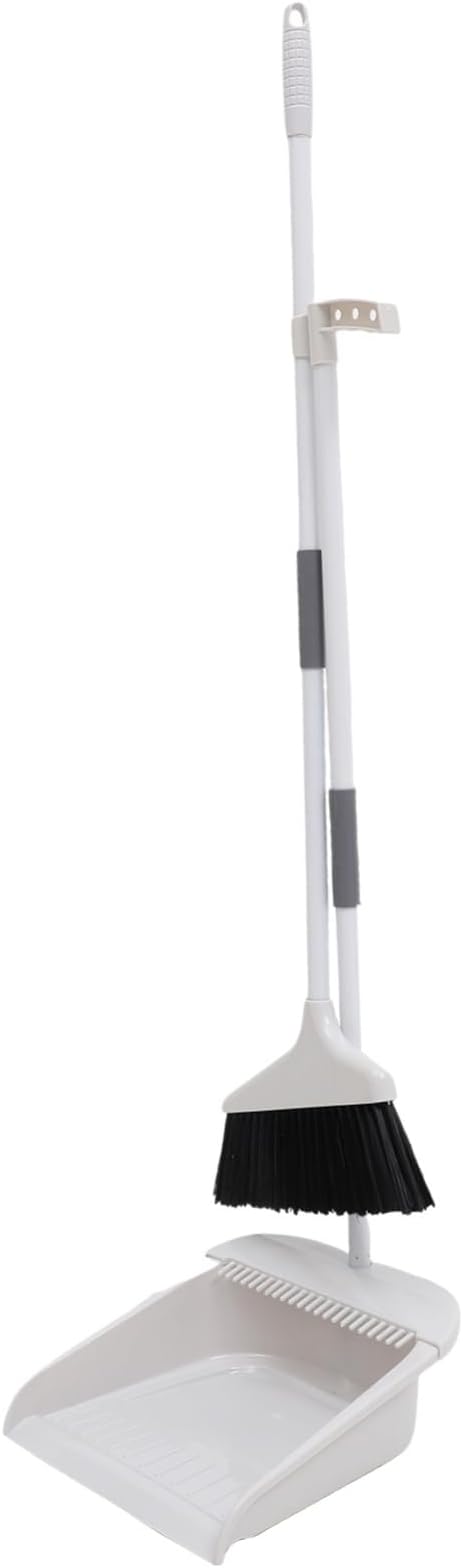 Beaupretty 1Set Heavy Duty Broom and Dustpan Set with Long Handle Soft Bristles Sweep Broom Kit for Home Floor Cleaning Anti-Wind Stable Dustpan for Indoor Use