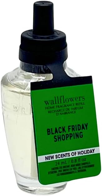 Bath &amp Body Works Winter Holiday Vibes Collection Wallflowers Refill – BLACK SHOPPING FRIDAY HOLIDAY WRAPPING PARTY POST HOLIDAY RESET and HIBERNATION MODE 4-piece Gift Set – 0.8 fl oz each