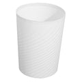 Plastic Trash Can Wastebasket White Open Top Trash Bin for Bathroom Office Bedroom Kitchen Large Opening Sturdy Structure Versatile Household Garbage Container