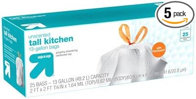 FlexGuard Unscented Tall Kitchen Drawstring Trash Bags - 13 Gallon - 25ct - Up &amp Up White