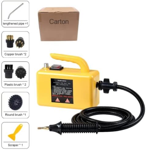 High Pressure Steam Cleaner with Nozzle2600W Steam Cleaner Portable Handheld DeviceInstant Heat and Regulated Steam DrynessHousehold Steam CleanerYellow-220V
