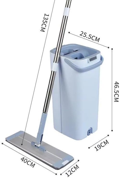 Hand Free Flat Mop Bucket for Household Use Dry and Wet Dual-Purpose Cloth