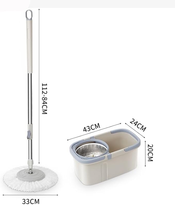 Handle Square Bucket Mop Rotating Single No Hand Washing