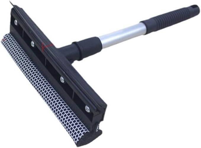 Window Cleaning Brush Glass Wiper for Bathroom Mirror Window with Double-Sided Window Cleaner Squeegee Wiper Black27cm*20cm*8cm