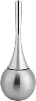 Creative European Wash Toilet Brush Set Compact Bathroom Toilet Bowl Brush Stainless Steel Base Silver