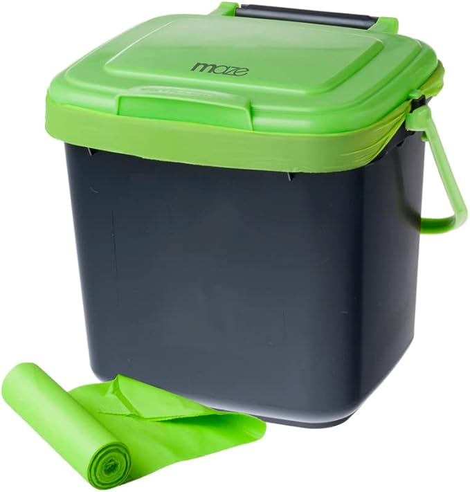 Maze 1.85 Gallon Corn Bags for us with Maze 7- Liter Kitchen Caddie- 120 Bags