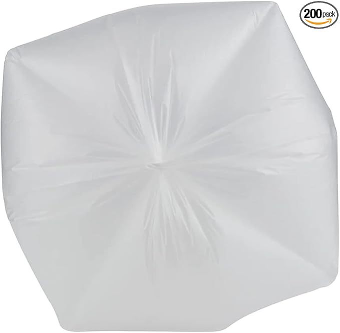 Professional 50-56 Gallon Trash Bag 43 x 48 High Density 16 mic Natural 200 Bags/Box