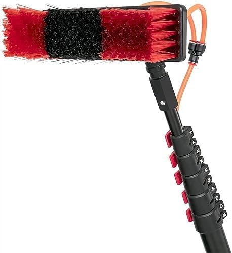 Glass Cleaning Brush Home Water Fed Telescopic Pole Kit Solar Panel Brush Rotating for Photovoltaic PanelProfessional Window Cleaning Pole Kit 10.8m Water Fed Telescopic Brush for Efficient