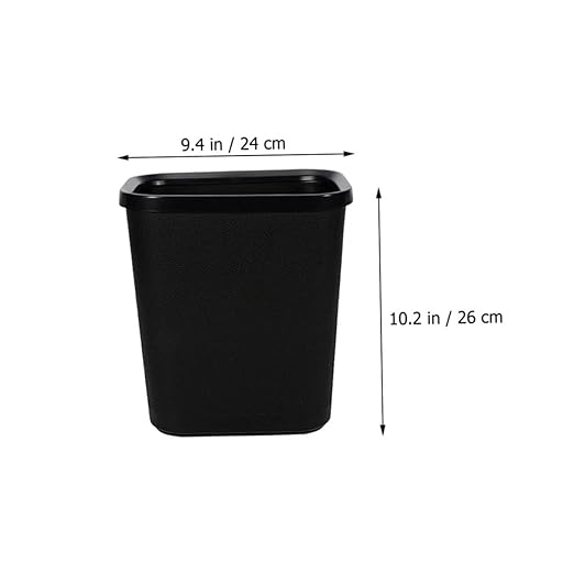 Happyyami 1pc Fire Retardant Trash Can Plastic Recycling Container Office Waste Storage Waste Basket