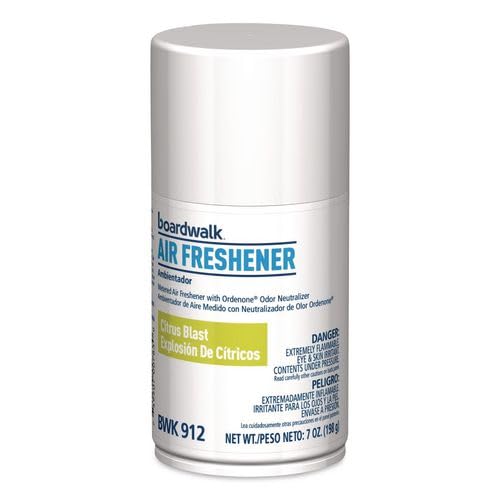 Boardwalk 7oz Metered Air Freshener Refill 6-Pack Citrus Blast Scent Aerosol Spray Fits Most Dispensers Odor Eliminator Made in the USA