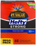 Hefty Strong Large Trash Bags 33 Gallon - Can Liner - 48 Count (4 Pack(48 Count))