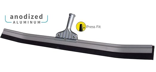 Unger Professional AquaDozer 36” Smooth Surface Curved Floor Squeegee Flood Cleanup Scrubber for Concrete and Asphalt Cleaning Tool with Curve Hood to Control and Easily Moves Water and Debris