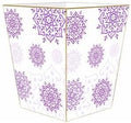 Purple Mehndi Wastepaper Basket