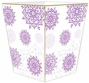 Purple Mehndi Wastepaper Basket
