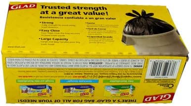 Glad 30 Gal. 3-Ply Strength Strong Large Trash Quick-Tie Bags 21 ct (Pack of 9)