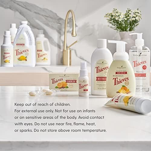 Young Living Thieves Spray | 1 oz | Portable Cleaner Spray Formulated with Water &amp Alcohol Ideal for Travel Essentials &amp Home Fits in Backpack Luggage or Purse | 3 Pack