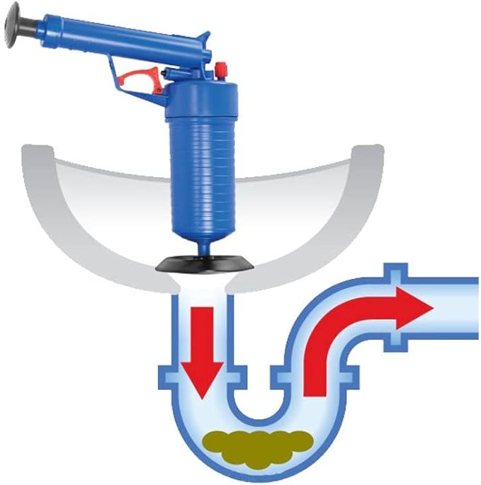 Pipeline Dredge Device Toilet Dredge Pressure Tool With Sucker 4pcs