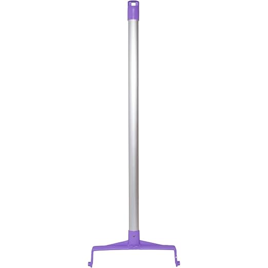 SPARTA Color Coded Upright Dustpan with 30 Inch Aluminum Handle Serrated Edge and Locking Yoke Standing Commercial Floor Dust Pan Purple Pack of 6