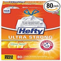Hefty Ultra Strong Tall Kitchen Bags 13Gal.9 Mil White Citrus Twist 80/Box