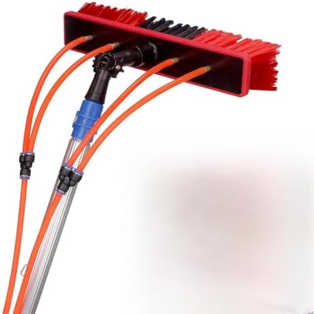 Window and Solar Panel Cleaning Kit Extendable Water Fed Pole for Outdoor High Reach Cleaning Efficient Solution for Tall Windows and Car Glass