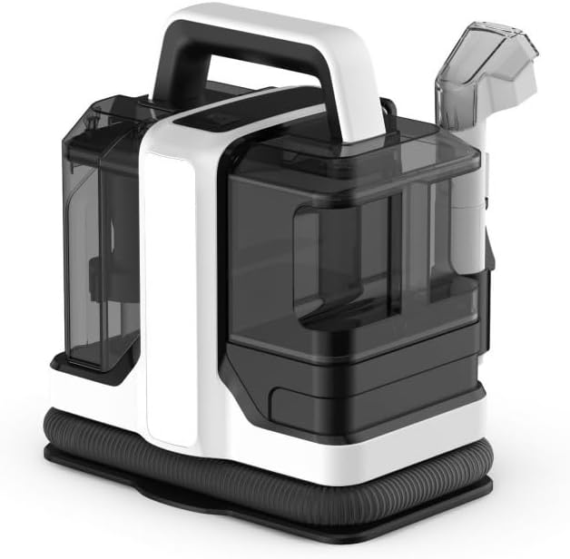 Portable Carpet &amp Upholstery Cleaner Machine 15Kpa Powerful Suction Handheld Stain Cleaning Machine for Couch Car Seats Rugs Pet Stains