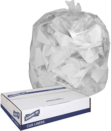 Genuine Joe Clear Trash Can Liners