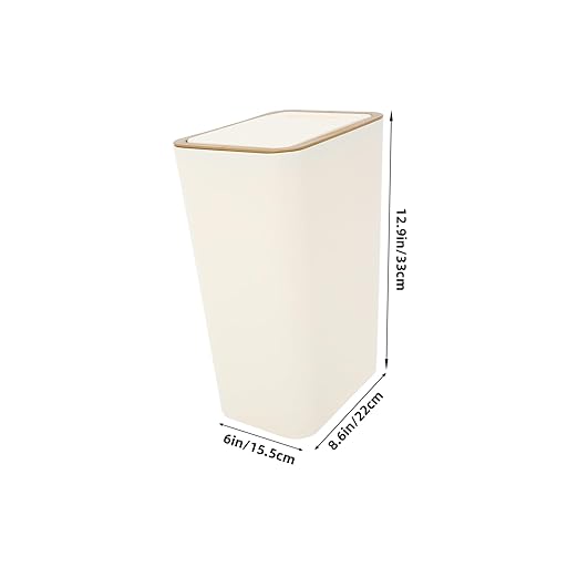 Garbage Can for Bedroom Kitchen Trash Bin Plastic Wastebasket Pp Material Trash Can Multi-Scene Use Waste Basket for Family