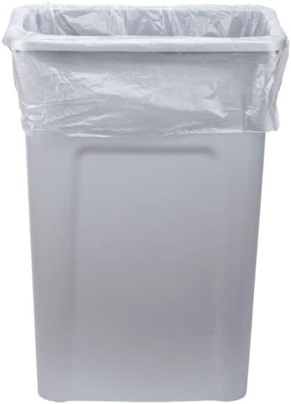 Karat Trash Bags [4-7 Gal - 1000 pc] | 6 Microns | Clear High Density Garbage Can Liners | 24 x 24