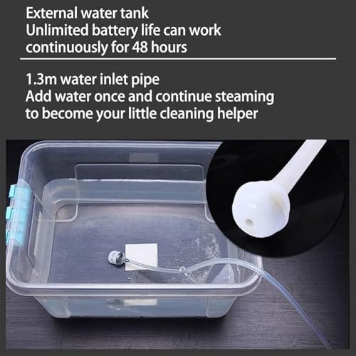 High Pressure Steam Cleaner 3800W Portable Handheld Steamer 6000ML Self-Priming Machine with 2 Brushes &amp Extension Elbow for Deep Cleaning (Black)