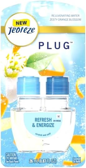 Feb-reze Plug In Air Freshener Odor-Fighting Scented Oil Refill Refresh &amp Energize 1 Refill