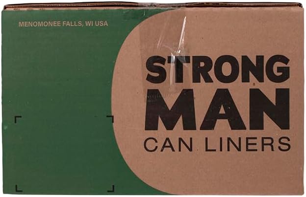 Strongman SM434723 41 Mic 56 Gallon Black Garbage Bag Heavy Duty Contractor Trash Bag Black Contractor Bags Construction Trash Bags Heavy Duty Liner Yard Trash Tall Kitchen Bags - 100 Count