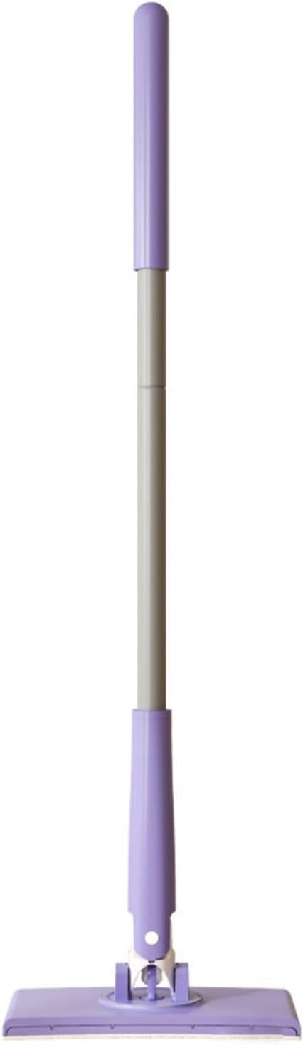 Small Floor Mop Sweeper Flat Mop with HandsFree Cloth Changing and 360°Swivel Head for Bathroom Tight Space Automatic Cloth Changing