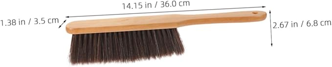 Cabilock 8pcs Wooden Whisk Broom with Handle Versatile Handheld Cleaning Brush for Grooves Corners Hard Reach Areas for Home Household Use