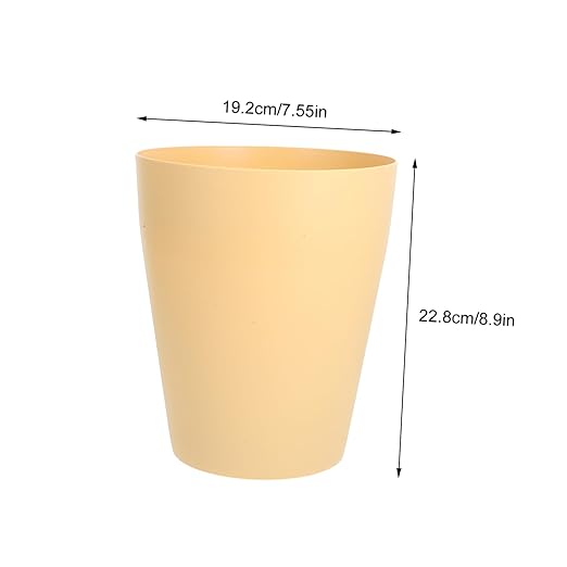 3pcs Small Lidless Plastic Trash Can Household Garbage Bins for Office Bedroom Kitchen Simple Design Multipurpose Wastebaskets in Green Pink Yellow