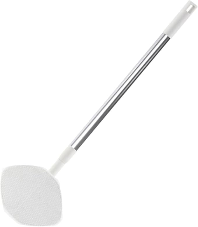 Rotatable Cleaning Mop with Retractable Long Handle White Triangle Dust Mop Cloth for Household Dust Removal Suitable for Home Cleaning
