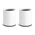 2 Pack - 4 Gallon Plastic Indoor Trash Can for Bedroom Bathroom Dorm or Apartment - Compact Wastebasket Fits Under Desk or Sink White