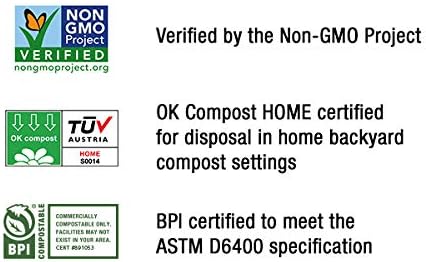 BioBag (USA) The Original Compostable Bag 39 Gallon 120 Count 100% Certified Compostable Trash Bag Liners for Food Waste Extra Strong and Durable Trash Bag