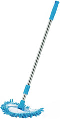 Telescopic Mini Triangular Mop 180-Degree Rotating Head Lightweight Cleaning Tool for Efficient Home and Office Use Versatile Dual-Function Mop